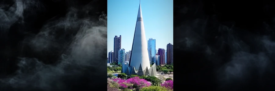  Catedral com ipês floridos